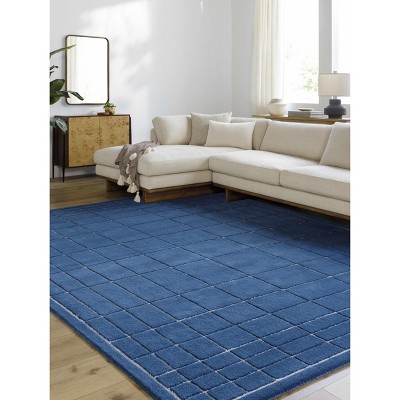 Hauteloom Rectangle Area Rug   DarkBlue