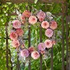 Mixed Zinnia Floral Wreath 24"D - 2 of 2
