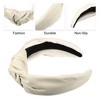 Unique Bargains Cross Knotted PU Leather Non-slip Fashion Wide Headband 1 Pc - 3 of 4