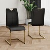 KTMBDW Dining Kitchen Modern Chairs with Metal Legs and PU Leather Cushion for Living Room Bedroom Outdoor Lounge - 2 of 4