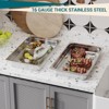 6 Pack Full Size Steam Table Pans, Stainless Steel Restaurant Commercial Trays Steam Food Containers for Chafing Dish Buffet - 3 of 4