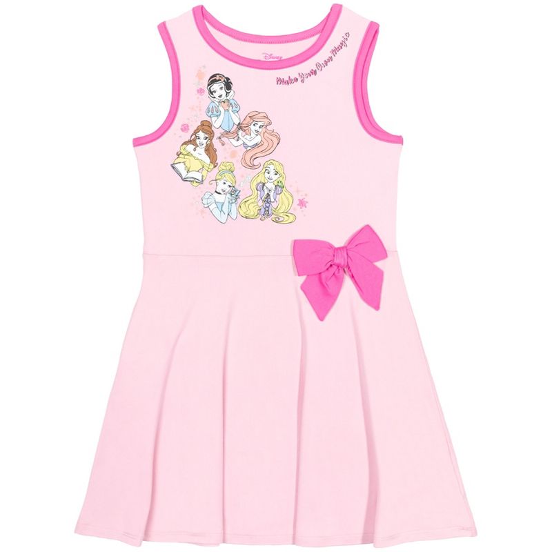 Disney Princess Ariel Snow White Rapunzel Belle Cinderella Big Girls 2 Pack Dresses multicolor / pink , 2 of 7