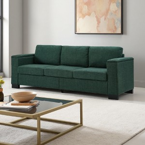 93.7" Polyester 3-Seater Sofa with Storage & Cup Holder - 1 of 4