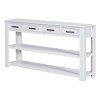Stylish Entryway Console Table with 4 Drawers and 2 Shelves, Vintage Minimalist Design for Entryways and Living Rooms - 3 of 4