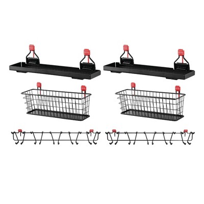 Rubbermaid Shed Shelf, Wire Basket & 50 Lbs Capacity 34 Tool Rack (2 Of  Each) : Target