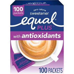 EQUAL Plus Sweetener with Antioxidants, 100 Packets - 1 of 4