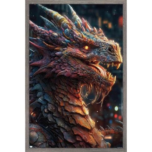 Trends International Wumples - Dragon Framed Wall Poster Prints