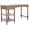 Henric 1 Drawer 2 Shelf Desk - Brown - Safavieh - 4 of 4