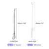 Unique Bargains Stainless Steel Long Handle Round Shaped Drinking Spoon Straws with Cleaning Brushes 2 Pcs - 2 of 4