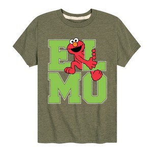 Boys' - Sesame Street - Elmo Collegiate Short Sleeve Graphic T-Shirt - 1 of 4