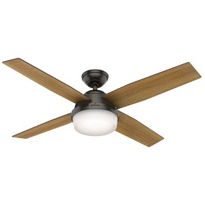 Hunter 52" Dempsey Lighted Ceiling Fan Noble Bronze Finish with Integrated LED and Handheld Control - 1 of 1