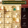 Whisen Christmas Advent Calendar with 24 Drawers and LED Lights for Kids and Adults, Battery Operated - Natural Wood - 4 of 4