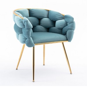 NicBex Velvet Accent Chair Modern Lounge Upholstered Armchair with Metal Legs for Bedroom,Living Room,Office - 1 of 4