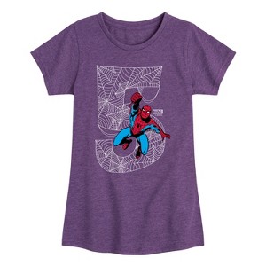 Girls' - Marvel - Spider-man 5Th Birthday Fitted Short Sleeve Graphic T-Shirt - 1 of 4