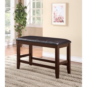 TiramisuBest Gold Bedroom Bench - Champagne Solid Wood & MDF Entryway, 54x18x19 Inches - 1 of 4