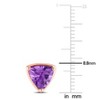 EVERLY JEWELRY | 14k Rose Gold 1 7/8 CT TGW Trilliant Amethyst Stud Earrings - 3 of 4