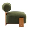 Okak Modern Boucle Armless Lounge Accent Chair with Rolled Backrest,Solid Wood Reading Chair for Living Room,Bedroom - 3 of 4