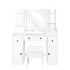 NicBex Vanity Desk with Mirror and Lights Makeup Vanity with LED Adjustable Light and  Oversized Mirror, Drawers and Cabinet for Bedroom, White - 2 of 4