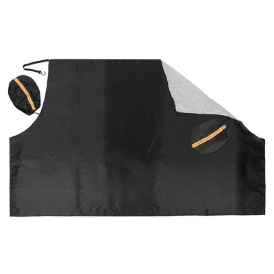 X-Autohaux 3 Layer Thick Car Front Windshield Cover Protection Snow Sunshade with Rearview Mirror Protective Cover 95.2x58 Inches