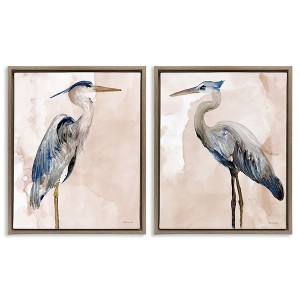 Stupell Industries Beautiful Heron Birds Standing Watercolor, 31" x 25" - 1 of 4