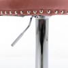Sapphtopaz Swivel Bar Stools Set of 2 Velvet Upholstered Height Adjusatble Bar Chair with Tufted Backs Dining Chairs for Kitchen Island - 4 of 4