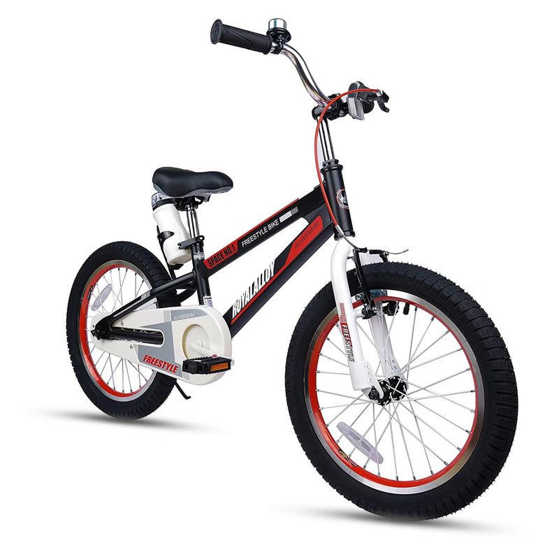 RoyalBaby Space No. 1 Freestyle Kids Bicycle Bike w/Handbrake, Coaster Brake, Training Wheels, and Water Bottle for Boys & Girls Ages 3 to 5, 1 of 7
