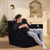 CAVINAS Faux Fur Fabric Bean Bag Chair,Oversized Lazy Sofa Chair with Armrest and High-Density Memory Foam,Modern Lounge Chair for Living Room - 2 of 4