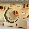 Cat Sports Running Wheel, Wooden Cat Exerciser Treadmill with Cat Scratching Board & Bowl, Cats Wheel Wood Climbing Frame for Indoor Cats - 4 of 4