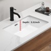 Hrinhom 22.1"W Rectangle Undermount Bathroom Sink Under Counter,Modern Porcelain Basin Sink with Overflow,NO Faucet - 3 of 4