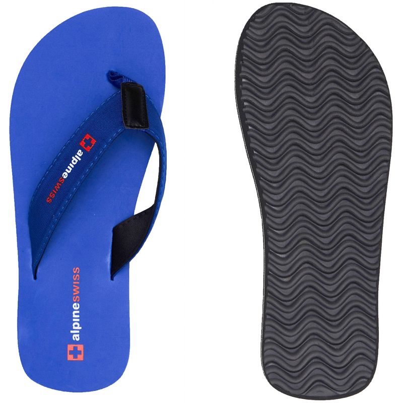Alpine Swiss Mens Flip Flops Beach Sandals Lightweight EVA Sole Comfort Thongs, 4 of 6