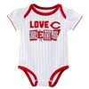 MLB Cincinnati Reds Infant Girls' 3pk White Bodysuit - 2 of 4