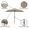 9 ft Half Round Patio Umbrella with Easy Crank for Balcony, Table, or Deck by Nature Spring - 2 of 4