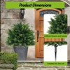 Artificial Cedar Topiary Ball Trees, Set of 2 Faux Cypress Plants UV Resistant Artificial Pine Shrubs Fake Bushes for Front Porch Garden - 4 of 4