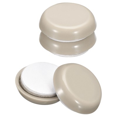 Unique Bargains Plastic Self-adhesive Smooth Round Carpeted Tile Vinyl Furniture Sliding Pad