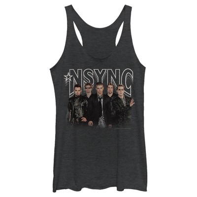 Women's NSYNC Rocker Band Pose Racerback Tank Top