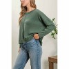 August Sky Women's Rib Lightweight Pullover Sweater - 3 of 4