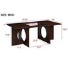 Chic Crate-Modern Rectangular Coffee Table with Tempered Glass Top - Light Espresso Wood Base, 47” for Living Room (Contemporary) - 4 of 4