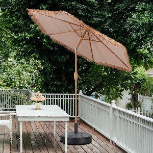 Ainfox 7.5ft Thatched Tiki  Patio Beach Umbrella Patio Garden Beach Pool Backyard Without  lights - 1 of 4