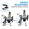 ODK Portable Patient Lift Transfer Chair with 180¡ã Split Seat & Potty, Multifunctional Bathroom Wheelchair & Elderly Bedside Commode Chair - 3 of 4