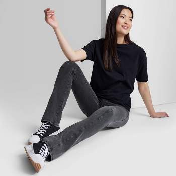 Women's High-rise Wide Leg French Terry Sweatpants - Wild Fable™ Black Xxs  : Target