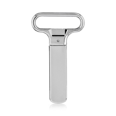 Silver Twin Prong Wine Bottle Opener with Chrome Handle