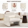 Single Sofa Chair, Chenille Upholstered Accent Chair, Modern Armchair with Curved Backrest, Comfortable Reading Chair for Living Room, Bedroom, Study - 4 of 4