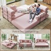 78.7" King Size Convertible Sleeper Sofa Bed With 3 Pillows, High Resilience Memory Foam Removable Folding Sofa Couch, Perfect for Bedroom Living Room - 2 of 4
