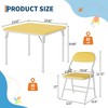 3-piece foldable kids table and chair set, kids activity table and chair set for restaurants, nurseries, classrooms - 3 of 4