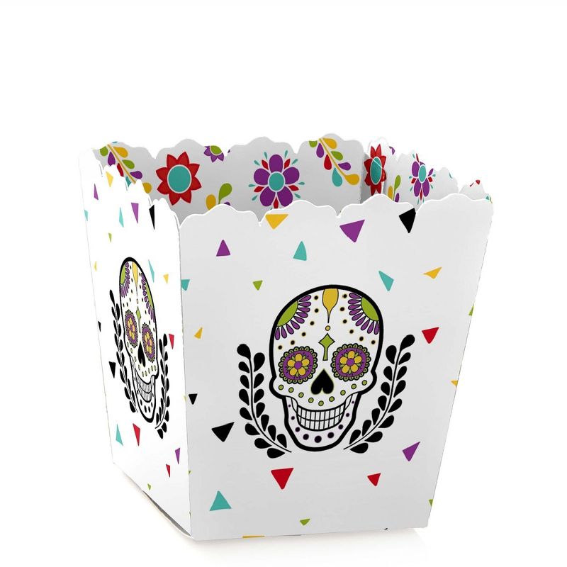 Big Dot of Happiness Day of the Dead - Party Mini Favor Boxes - Sugar Skull Party Treat Candy Boxes - Set of 12, 1 of 8