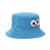 Sesame Street Cookie Monster Big Face Adult Blue Bucket Hat - 3 of 4