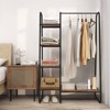 Costway Metal Garment Rack Free Standing Closet Organizer w/5 Shelves Hanging Bar Black - 4 of 4