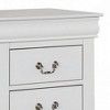 Royal Hampton Nightstand, 2 Drawers, Classic White Solid Wood, Nickel Metal Handles - 2 of 4