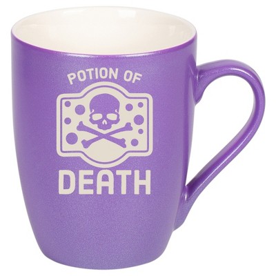 100 North Magic Potion 10 Ounce Passion Purple Metallic Finish, Comfortably Fits Your Hands, New Bone China Coffee Tea Cup Mug, Potion Of Death