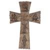 Dicksons WCR-204 The Life Of Christ Natural Brown Wood Look 12 Inch Resin Decorative Hanging Wall Cross - 2 of 2